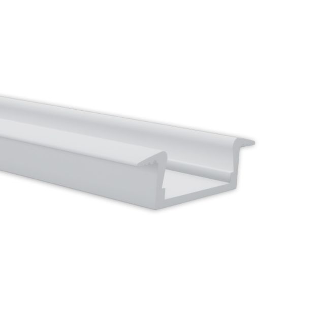 PK8 LED EINBAU-Profil 200cm, flach/Flügel, LED Stripes max. 12mm