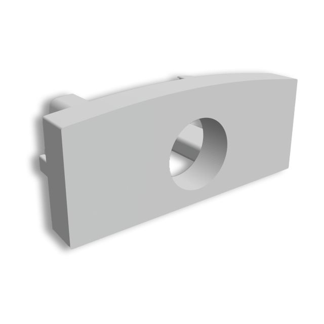 Endkappe E224 für Profil PK1, grau, mit Kabeldurchführung, 1 STK