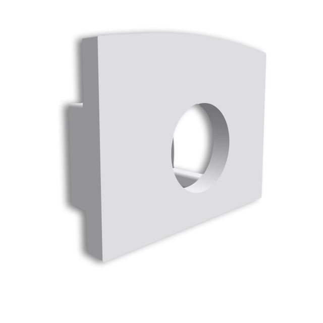 Endkappe E226 für Profil PK2, grau, mit Kabeldurchführung, 1 STK