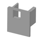 Endkappe E221 für Profil FP4 mit Kabeldurchführung, 1STK