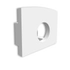 Endkappe E226 für Profil PK2, weiß, mit Kabeldurchführung, 1 STK