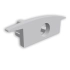 Endkappe E230 für Profil PK8, grau, gerade, mit Kabeldurchführung, 1 STK