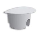 Endkappe E232 für Profil PK3, grau, rund, mit Kabeldurchführung, 1 STK